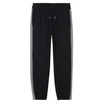 Lanvin Black Embroidered Logo Joggers - male - Lanvin - Sweatpants - Black - 10 Y - Kids