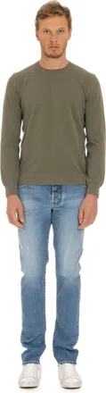 Gran Sasso Rice-Grain Cotton Crewneck Sweater