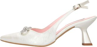Notre-V Schoenen, Dames, Wit, 39 EU, Leer, 2867Bp Slingbacks