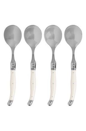 French Home Set of 4 Soup Spoons in Faux Ivory at Nordstrom Rack