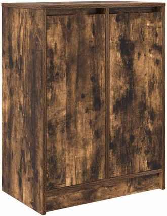 vidaXL Shoe Cabinet Smoked Oak 57x34x76 cm Engineered Wood vidaXL