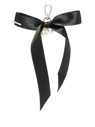 Simone Rocha bow-detail keychain - Black