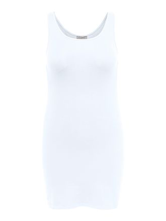 Only Carmakoma Longtop ONLY CARMAKOMA CARTIME LONG TANK TOP, Damen, Gr. XL, hellwei&szlig;, Jersey, Obermaterial: 95% Baumwolle, 5% Elasthan, unifarben, slim fit ca. Mitte