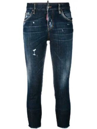 Dsquared2 Slim Fit Dark Blue Distressed Jeans