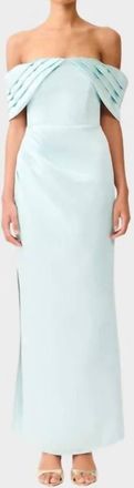 Elliatt Manon Off The Shoulder Gown In Sea Green
