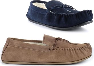 Generic Mens Moccasin Slippers Size 13 Mens Moccasins Size 6 Boys Slippers Warm Slipper Boys Moccasins Thermal Slipper Slip On Moccasin Outdoor Sole Genuine S