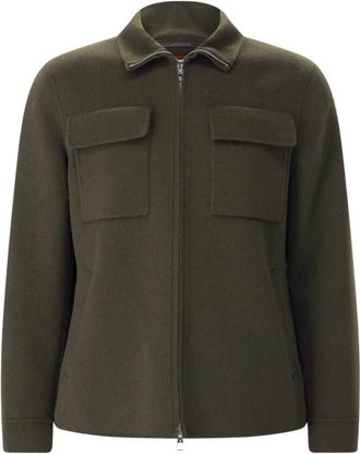 Montecore Cashmere Jas - Heren - Cashmere truien - Groen - M - Kasjmier - Truien & Vesten