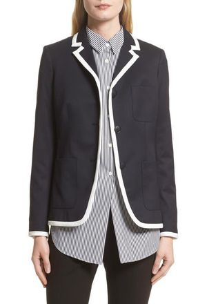 Rag & Bone Redgrave Piped Blazer in Black at Nordstrom, Size 4