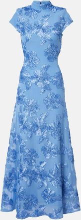 Rotate Floral embroidered maxi dress