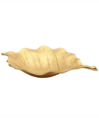 Alice Pazkus Leaf Shaped Bowl With Vein Design