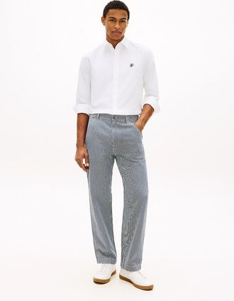 Tommy Hilfiger Mens Railroad Stripe Loose Straight Jean - Navy - 29W x 30L