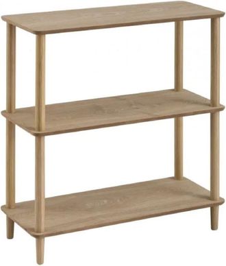 Unimasa Estantería con 3 baldas de tablero de fibras con efecto pino