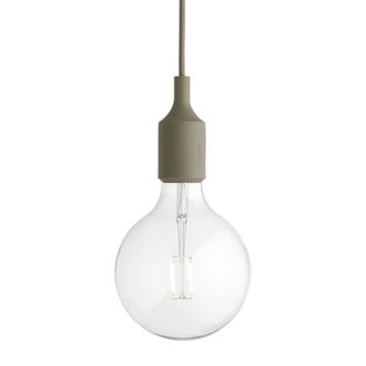 MUUTO Socket E27 LED-Pendelleuchte, olivgr&uuml;n