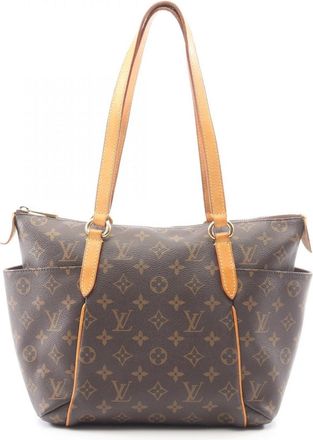 Louis Vuitton Brown Pvc Coated Canvas Leather Handbag Tote Bag (Pre-Owned)
