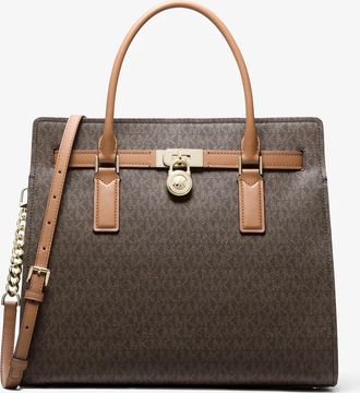Michael Kors Hamilton Moderne Large Signature Logo Satchel