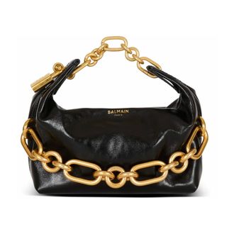 Balmain Handbags, female, Black, Size: ONE SIZE Sync Mini bag in calfskin leather