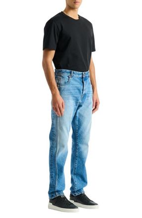 Balmain Straight-leg Blue denim jeans at Nordstrom, Size 37