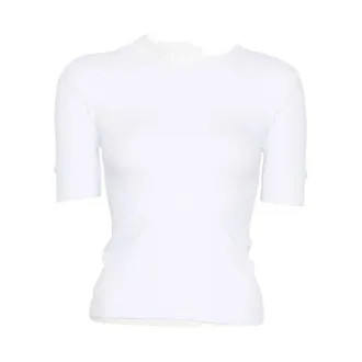 Gucci Tops, Dames, Wit, S, GG Stretch Jersey T-Shirt