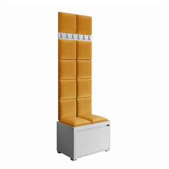 Habitat et Jardin Conjunto Para Recibidor Comfivo Pinus Vii, Blanco + Manila 32, 207x65x34cm, Aglomerado Laminado, Tapiz, Colocada, Montada En La Pared