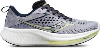 Saucony Womens Ride 17 - Running Shoes Iris/Navy Size 10.0