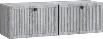 vidaXL Mueble Para Tv De Pared Gris Sonoma 98 X 31 X 30 Cm Vidaxl