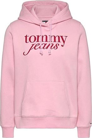 Tommy Jeans Hoodies, female, Pink, Size: M Felpa