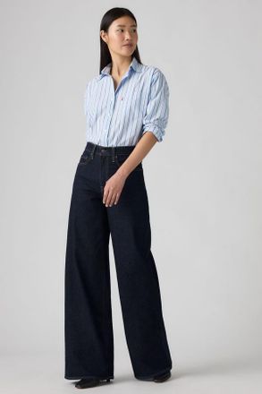 Levi's Jeans 728 a vita alta con gamba ampia - Donna - 25X30 - Blu / Retro Rinse Lb