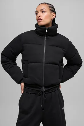 Alo | Sweatshirt Puffer in Black, Size: Medium