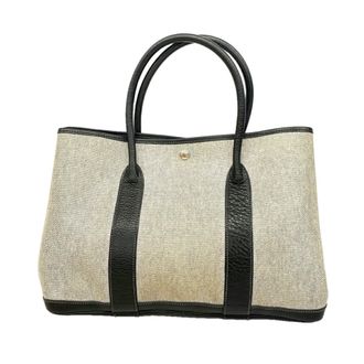 Herm&egrave;s Black Toile H Tote Bag (Pre-Owned)