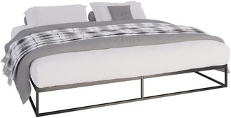 Clp Cama De Metal Scala Negro 200x200x25 Cm