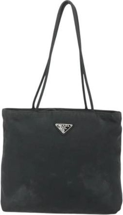 Prada Pre-owned Nylon Shoulder Bag - Dames - Vintage Schoudertas - Zwart - ONE Size - Nylon - Vintage