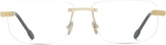 Fred Perry Godron bril met randloos rechthoekig montuur - Goud