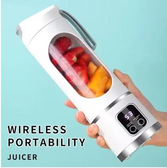 OEM Mini M&aacute;quina De Hielo Y Exprimidor El&eacute;ctrico Recargable Para Uso Dom&eacute;stico, Motor Potente, Gran Capacidad De 450 Ml, Pantalla Digital Y Vaso Medidor -