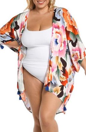 La Blanca Floral Cover-Up Wrap in Multi at Nordstrom Rack