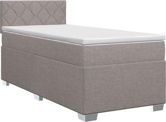 vidaXL Cama Box Spring Con Colch&oacute;n Con Cabecera Topo 100 X 200 Cm Tela Vidaxl