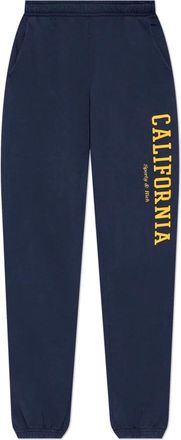 Sporty & Rich Broeken, Heren, Blauw, XL, Katoen, Trainingsbroeken met Logo