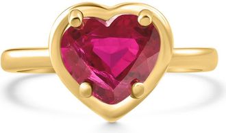 Pompeii3 14k Yellow Gold 9mm Ruby Heart Ring