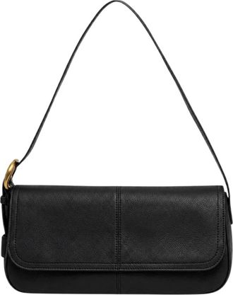 Twinset Kleine Leren Schoudertas - Dames - Schoudertassen - Zwart - ONE Size - Leer - Tassen