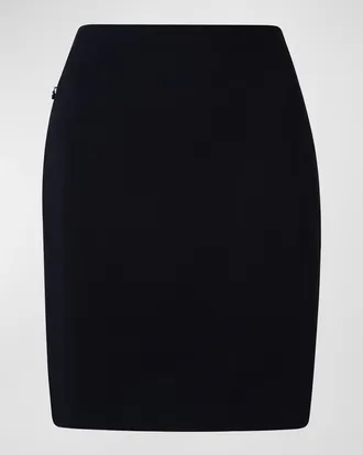 Akris Short Stretch-Jersey Skirt, Black