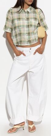 Frame Denim Bubble Jeans, Womens, White