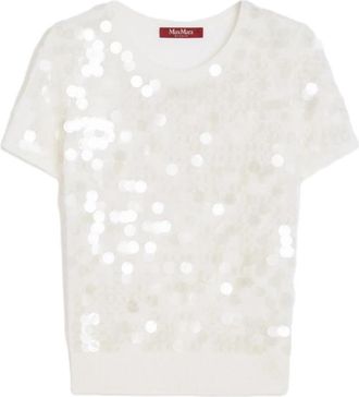 Max Mara Sailer Jacket - Dames - T-shirts - Wit - XS - Wol - Tops