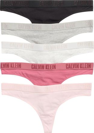 Calvin Klein Monochrome 5-Pack Thongs in Pink Multi at Nordstrom Rack, Size Medium