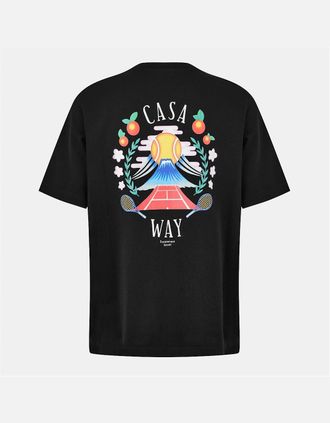 Casablanca Mens CASABLANCA Way Mountain T-Shirt Black - Size: 40
