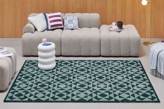 Wecon Home Teppich »Downtown« rechteckig 10 mm Höhe handgefertigt, pflegeleicht, Fasermix, Wohnzimmer, Schlafzimmer