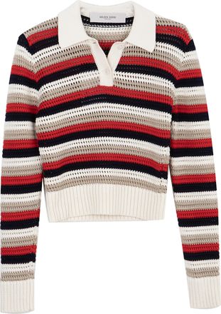 Golden Goose Multicolor Cotton Knit Polo Shirt