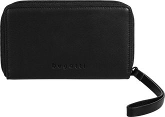 Bugatti Geldb&ouml;rse BUGATTI BLACK MAGIC, Damen, schwarz, Leder, leicht gl&auml;nzend, unifarben, Kleinlederwaren Geldb&ouml;rse, echt Leder