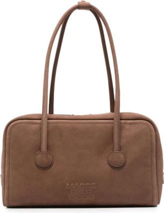 Marge Sherwood Tassen, Dames, Bruin, ONE Size, Leer, Schoudertas