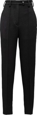 Prada Black Virgin Wool Casual Womens Pants