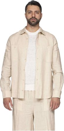 Amaranto Hombre, Camisas, Beige, Talla: L