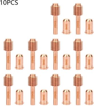 Elle Electrodos Consumibles Para Corte Por Plasma 220478 + 10 Boquillas 220480, Puntas Para Cortadora De Plasma, 10 Unidades